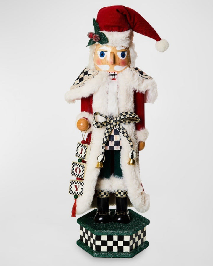 Mackenzie Childs Cozy Christmas Santa  Nutcracker New In Box- 25” Tall