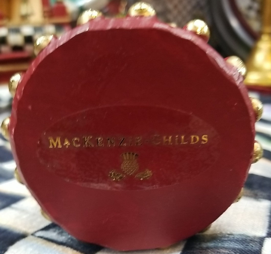 Mackenzie Childs Nutcracker Mini Bottle Brush Christmas Tree 12" H retired