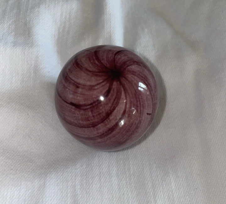 MACKENZIE CHILDS CERAMIC DRAWER PULL, KNOBS 1 INCH DIAMETER- Purple