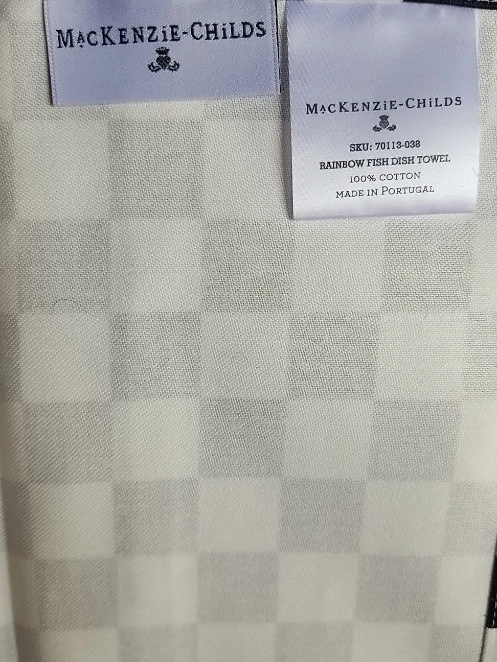 Mackenzie Child’s Rainbow Fish Dish / Tea Towel - NWT