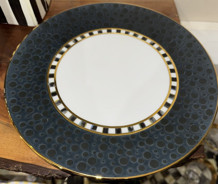 Mackenzie Childs SoHo Salad 9”Plate Midnight Retired