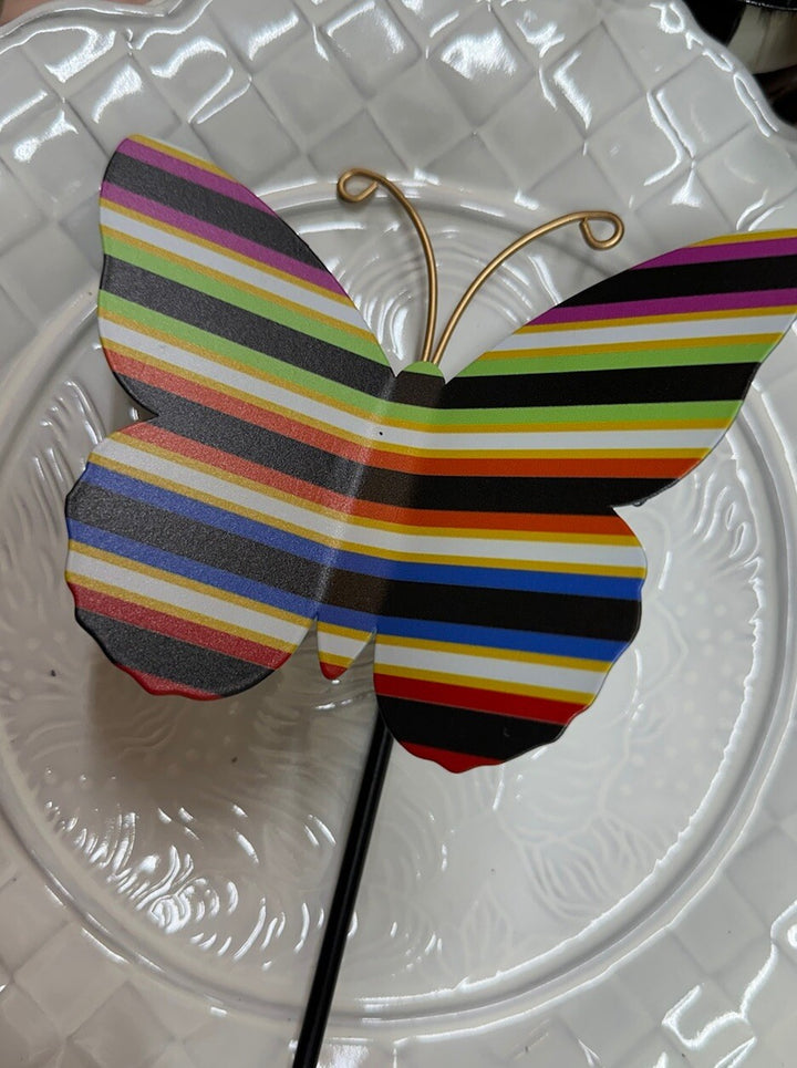 MacKenzie Childs METAL BUTTERFLY STAKE for Garden or Planter.NEW