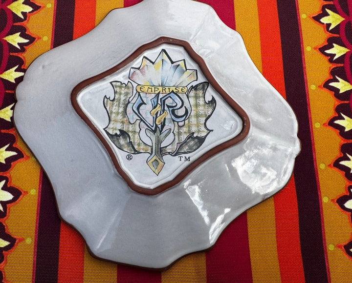 Victoria and Richard MacKenzie-Childs Emprise Superfluous Dessert Dish 8” New