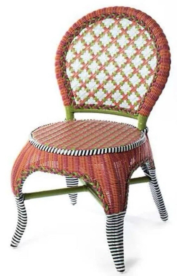 Mackenzie Childs Breezy Poppy Outdoor Cafe Chair Excellent Condition