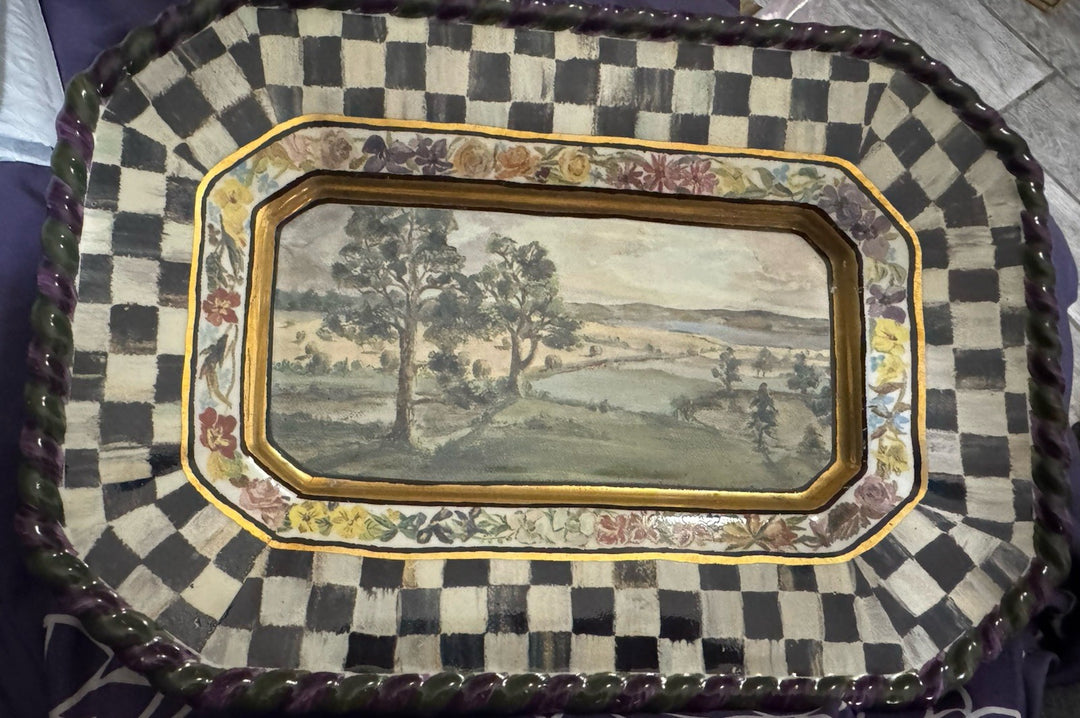 Mackenzie Childs 1991 MacLachlan Plate 10.5”x7.5”Second Edition