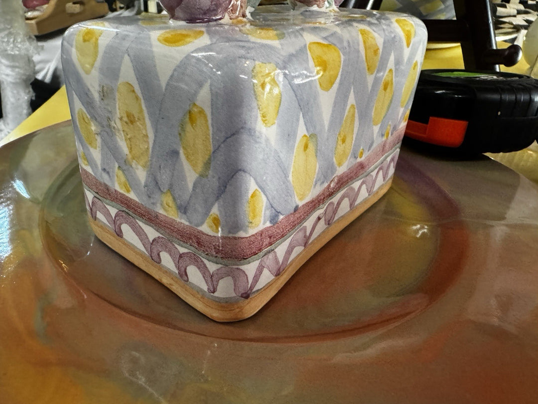 Mackenzie Childs Vintage Ceramic Taylor  Aalsmeer Cover only  For  Butter Dish