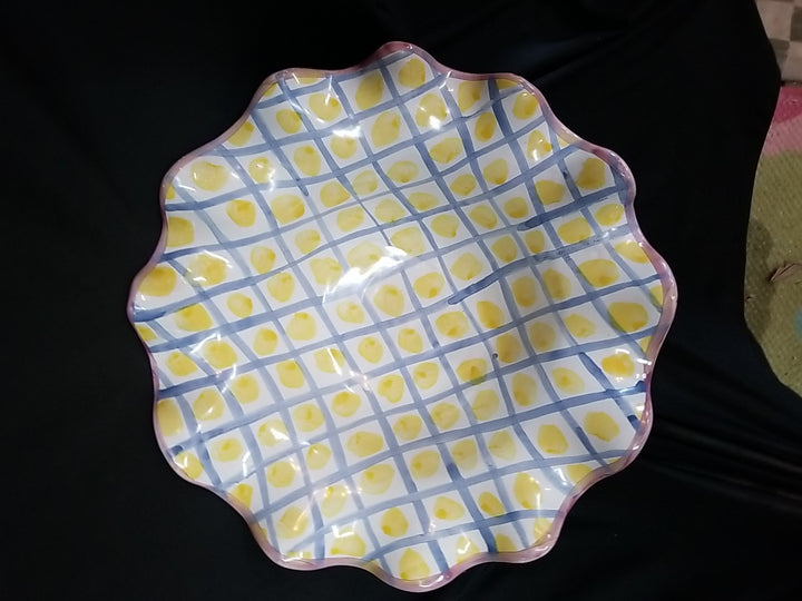 Mackenzie Childs Fluted 12" Serving bowl  Wallcourt  Luscomb / Charmain