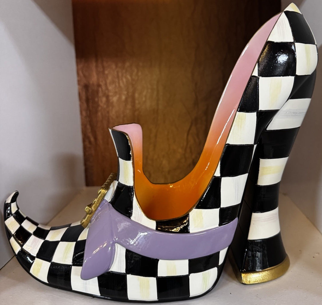 Resin Witch’s Shoe Figurine, Halloween and Fall Home Decor, Trick or Treat