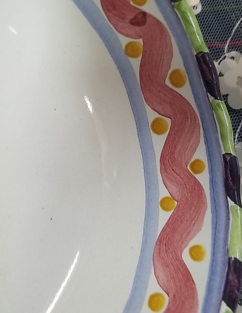 Mackenzie Childs Piccadilly 5.5” Ceramic Dip Bowl With Courtly Check