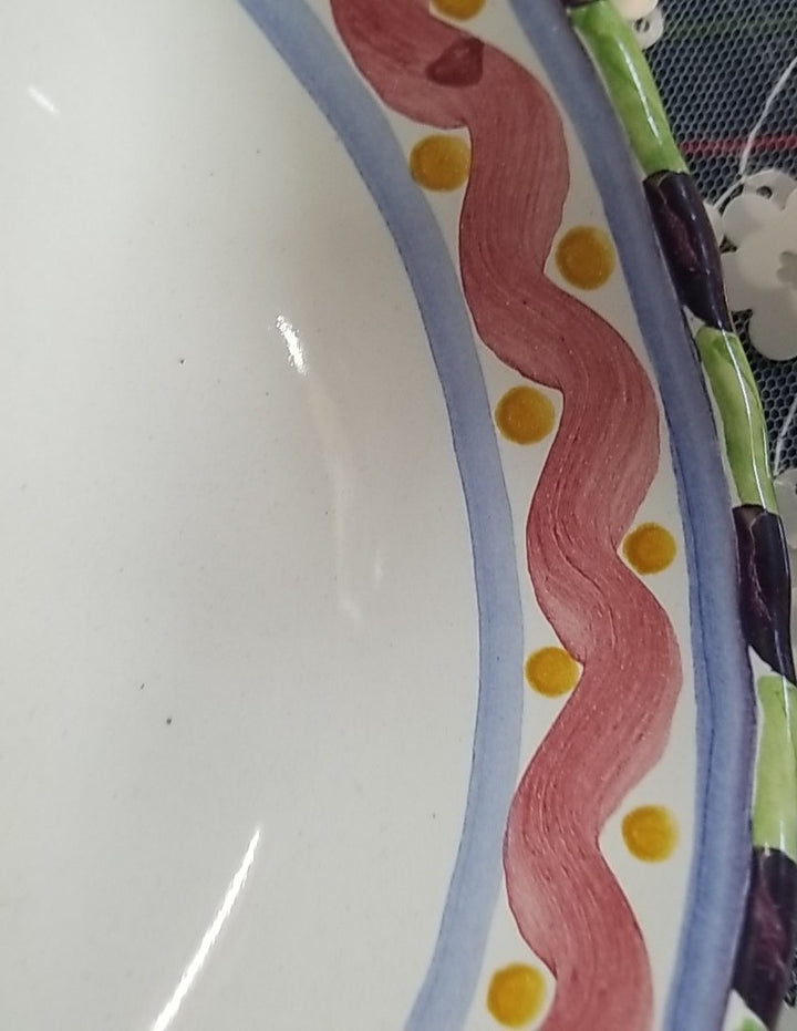 Mackenzie Childs Piccadilly 5.5” Ceramic Dip Bowl With Courtly Check