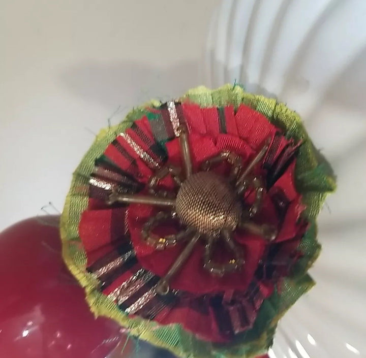 Mackenzie childs Tartan  Napkin ring Set Of 2. Wired 12" Retired