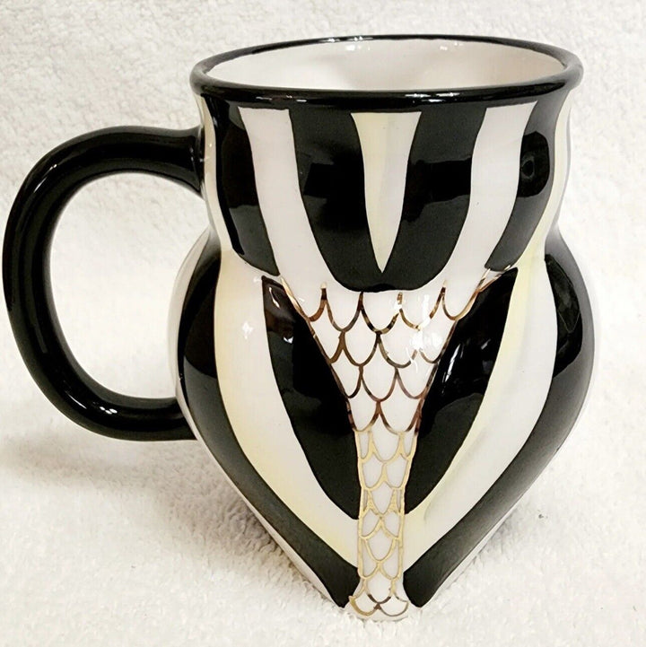MACKENZIE CHILDS Courtly Check Owl Mug New