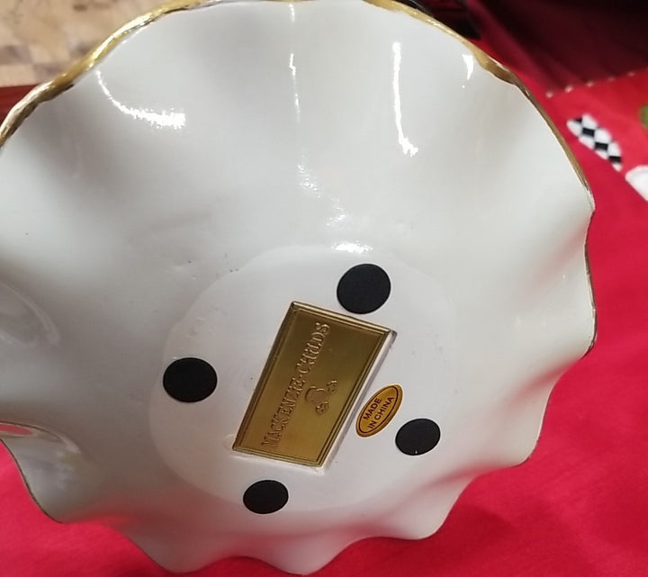 MacKenzie Childs Halloween Cat Teacup Figurine