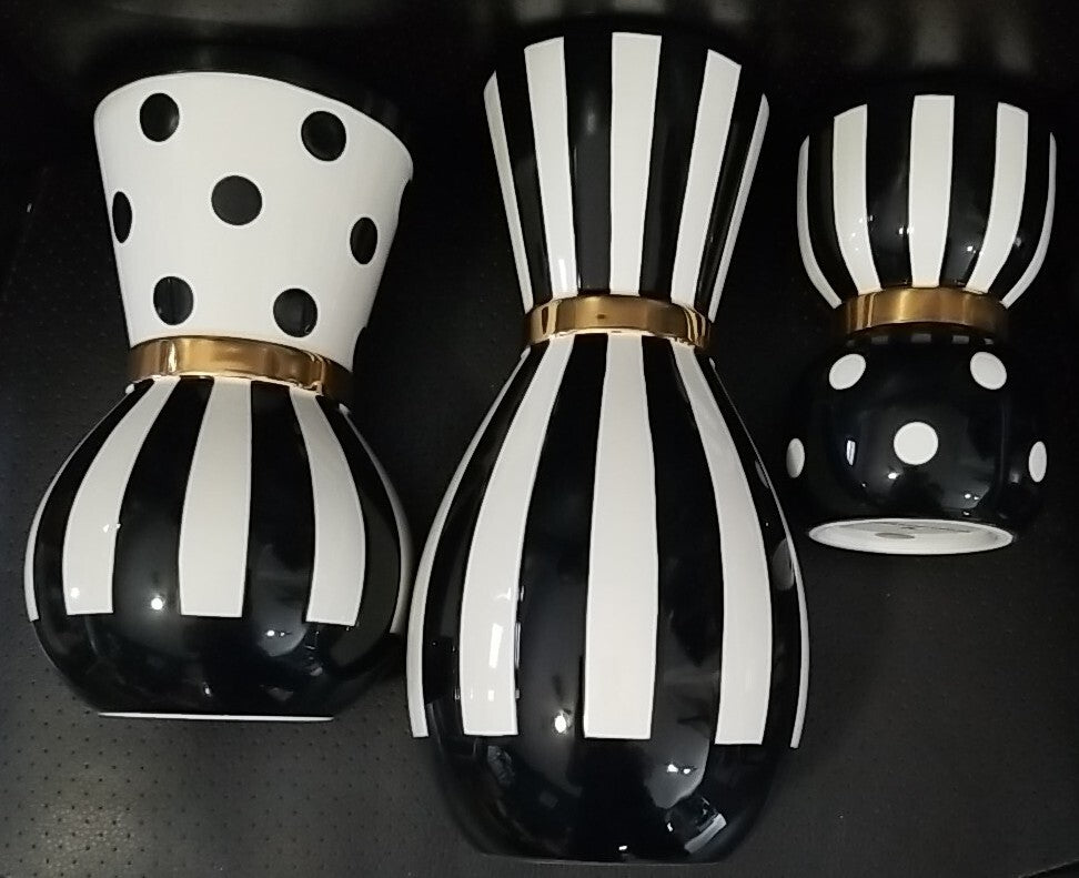 SET OF 3 MACKENZIE CHILDS Marquee VASE Set New- Retired