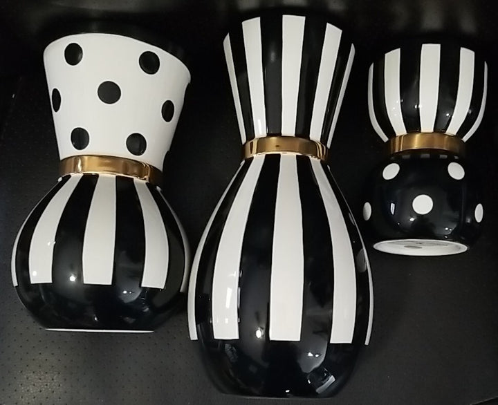 SET OF 3 MACKENZIE CHILDS Marquee VASE Set New- Retired