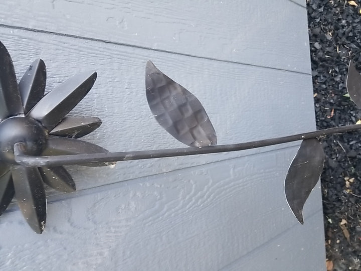 MACKENZIE CHILDS Garden Metal Stake 45.5” Garden Decor- Courtly Check Retired