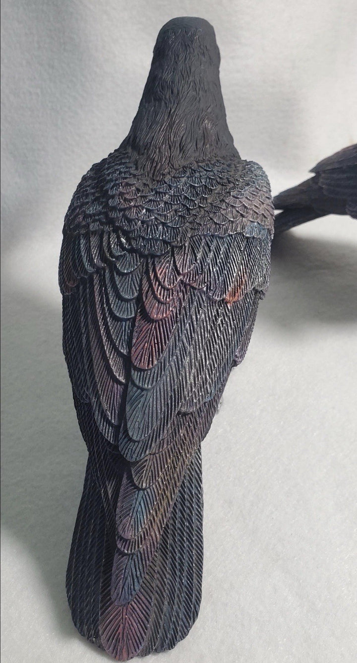 New MACKENZIE CHILDS  Set of 2  SPELLBOUND RAVENS Courtly Check & Ombre  Purple