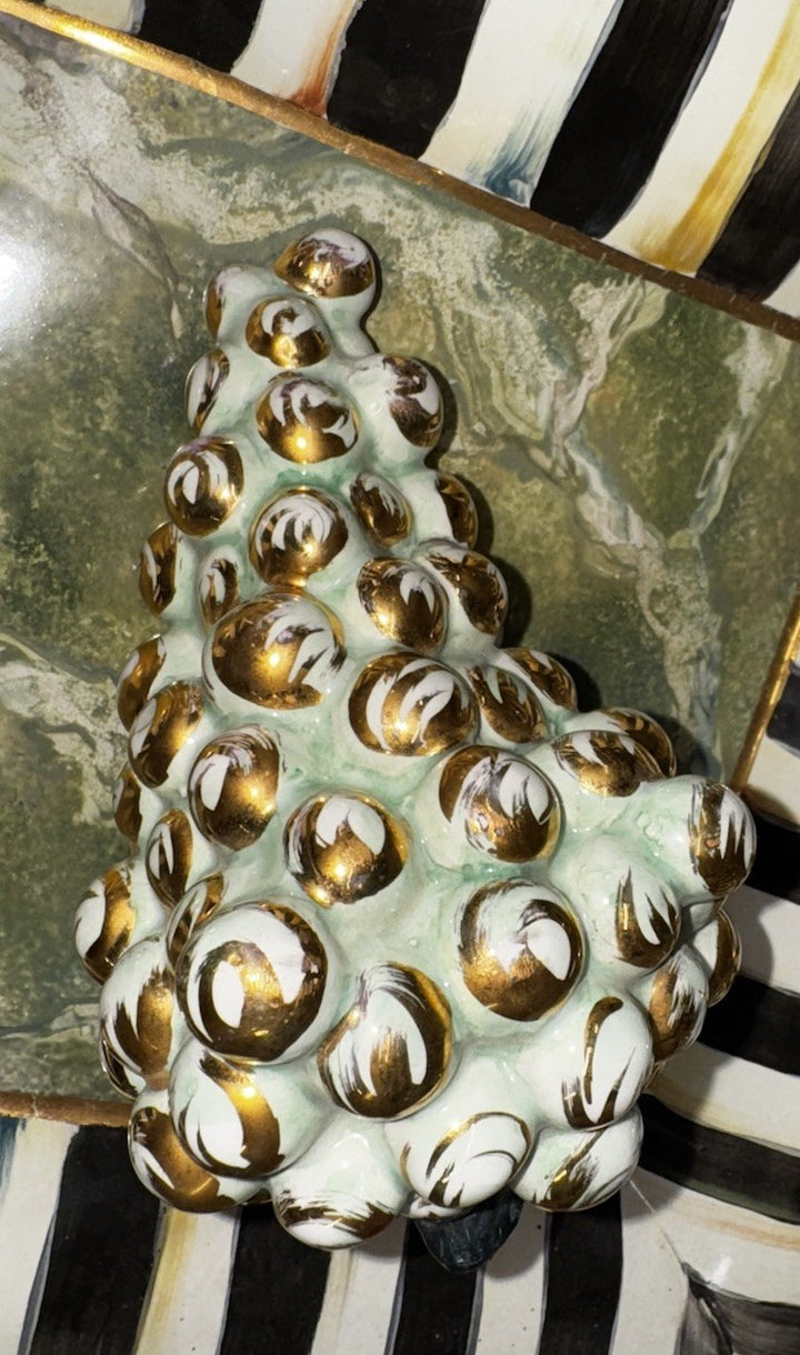 Italian Ceramic Green painted Grapes Life Sized- Goes With Mackenzie Child