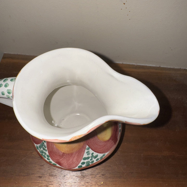 Mackenzie Childs Taylor Kukenhoff Ceramic 5” Tall Creamer Bright Colors