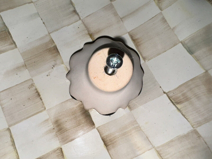 MacKenzie Childs  One Large Black And White  Flower Knob Ceramic Retired