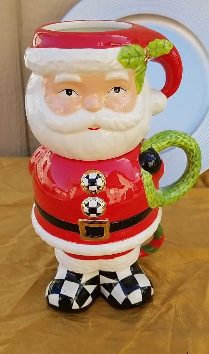 MACKENZIE CHILDS Granny Kitsch Santa Tower SET OF THREE - New