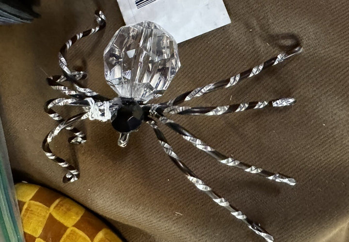 Mackenzie Childs  - Crystal Beaded Spider Clip- New- 3” Wide And 2” Long