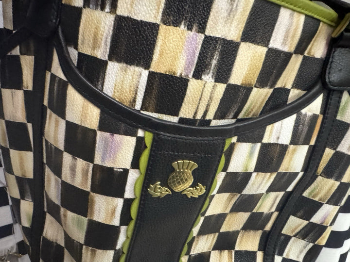 Stunning Mackenzie Childs Courtly Check Tote Bag Large