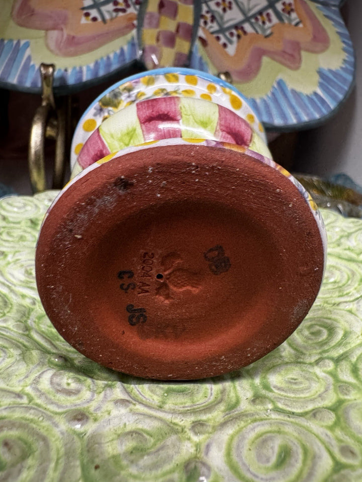 Mackenzie-Childs Vintage Ceramic Tea Light Votive Candle Holder from 2004