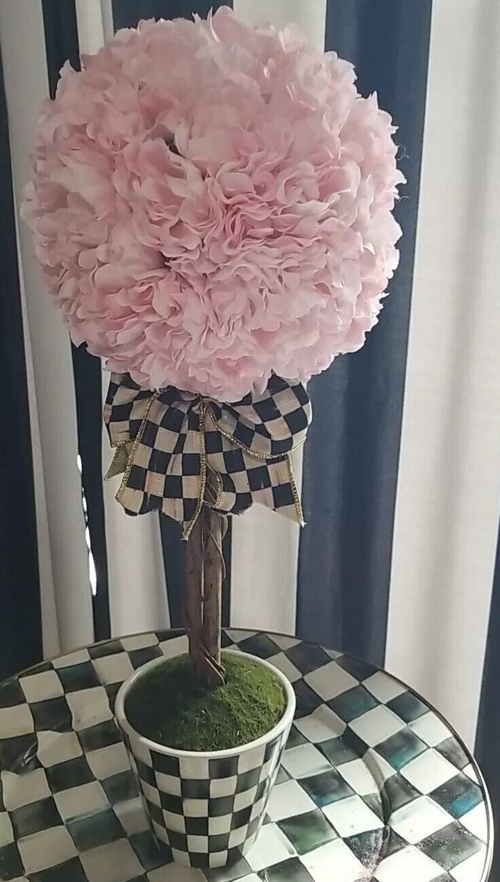 Brand New Mackenzie Childs Pink Topiary Small Drop In…