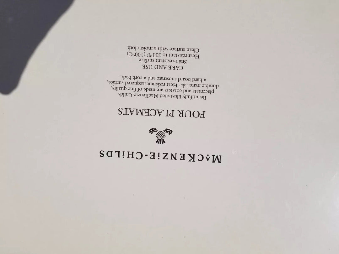 MacKenzie Childs Cork Back GLOBAL MISSION MAPS Placemats Set Of 4