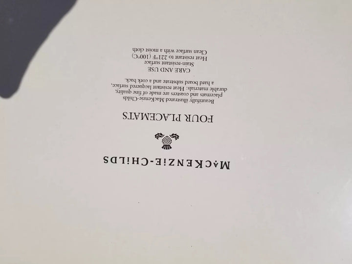 MacKenzie Childs Cork Back GLOBAL MISSION MAPS Placemats Set Of 4