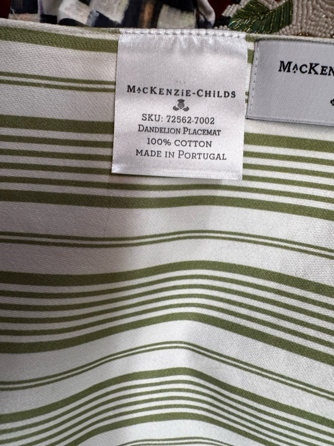 One Retired Mackenzie Childs Dandelion 100% Cotton placemat 20”x14” New