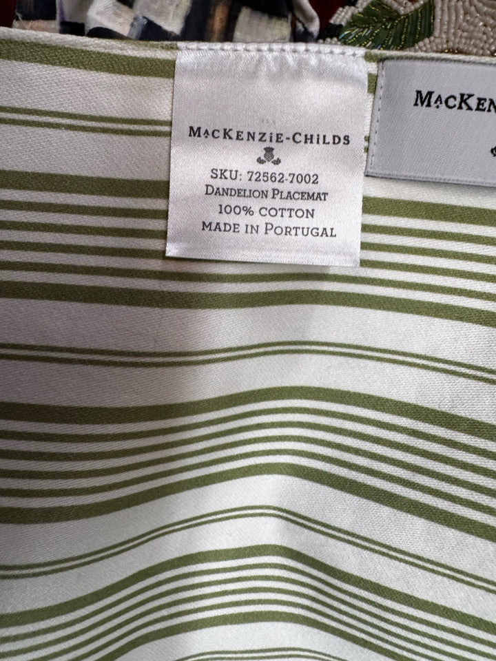 One Retired Mackenzie Childs Dandelion 100% Cotton placemat 20”x14” New