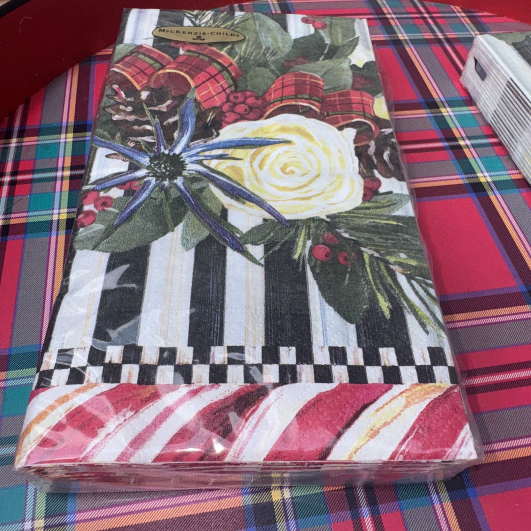 MacKenzie Childs One Pack Scottish Bouquet 15 Ct Guest Napkins Unopened Pack