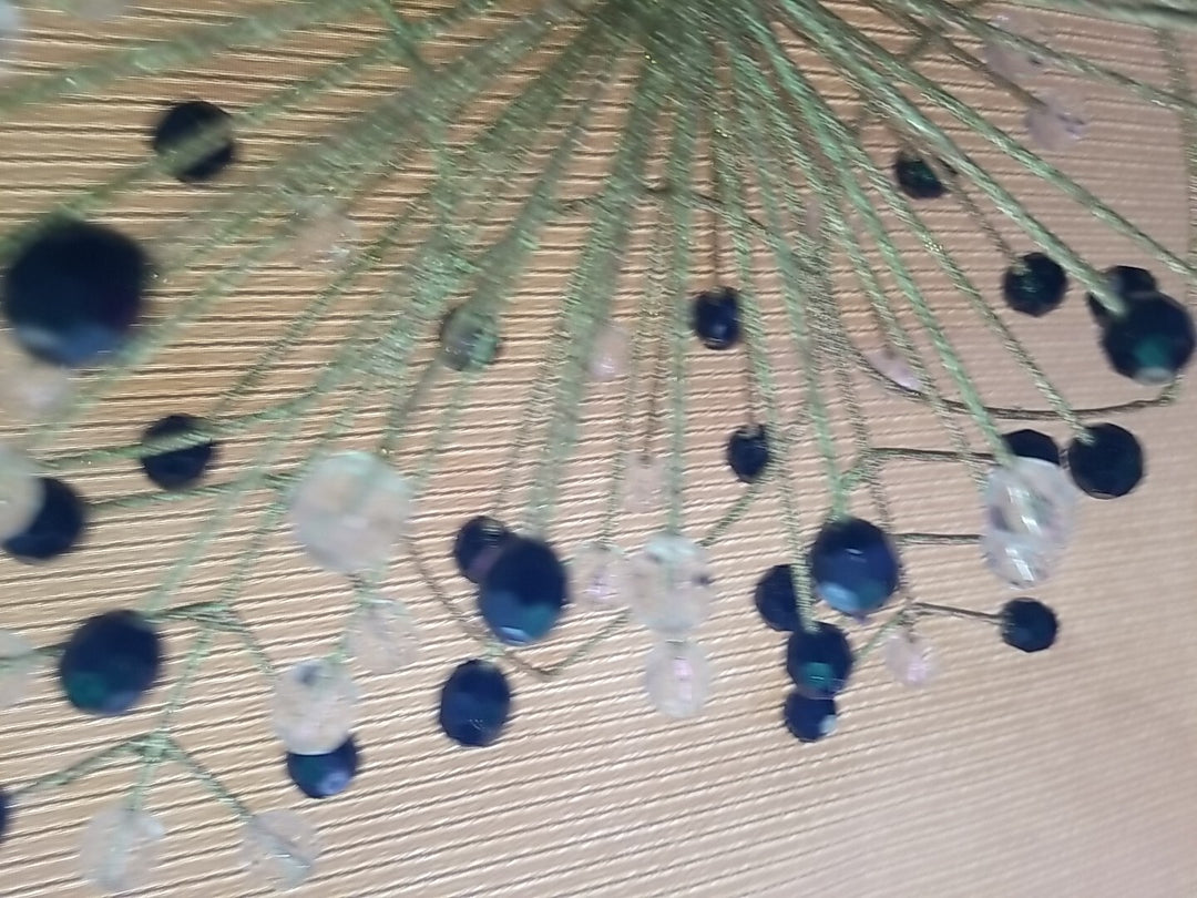 Mackenzie Childs Beaded Large  Snowflake 15”  Hanging Ornament  Huge-retired