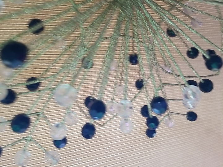 Mackenzie Childs Beaded Large  Snowflake 15”  Hanging Ornament  Huge-retired