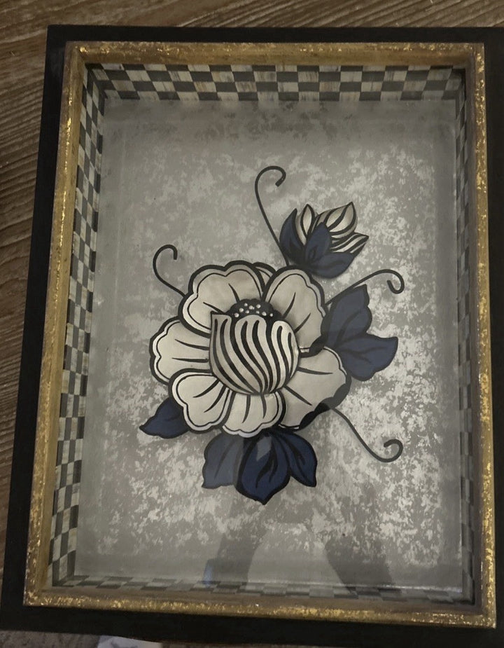 Mackenzie Childs Lotus Avant Garden Hanging Shadow Box Retired