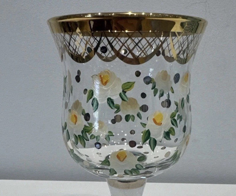 Mackenzie Childs Sweetbriar Wine Glass