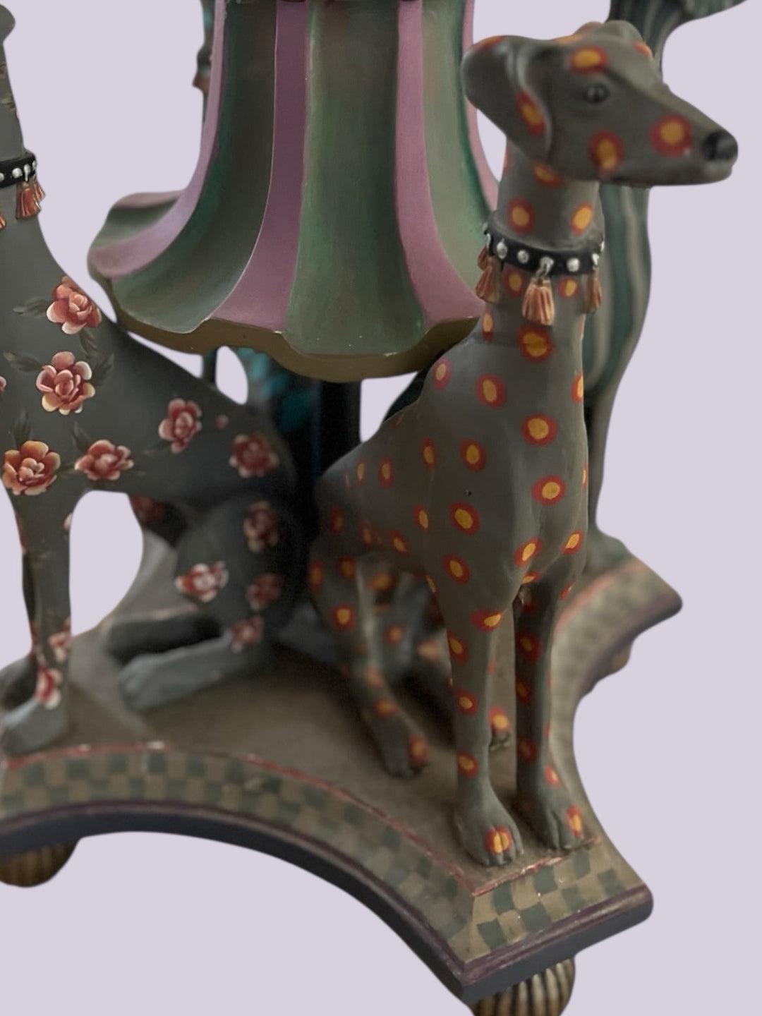 Mackenzie Childs Victoria & Richard Emprise Game Table With Greyhounds