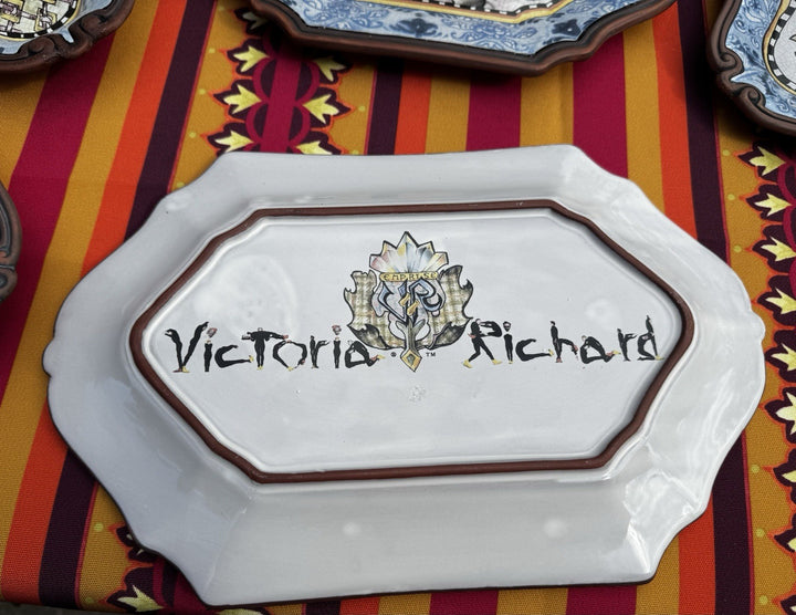 Victoria and Richard MacKenzie-Childs Emprise Superfluous 14” Dinner / Platter