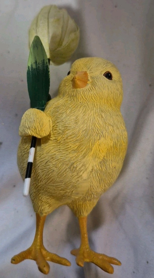 Mackenzie Childs Rose Garden Chicks With Flowers Courtly Check Set of 3- Nib