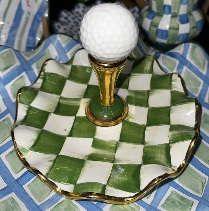 MacKenzie Childs Limited Edition Golf Tee Time Plate Dish 2023- New