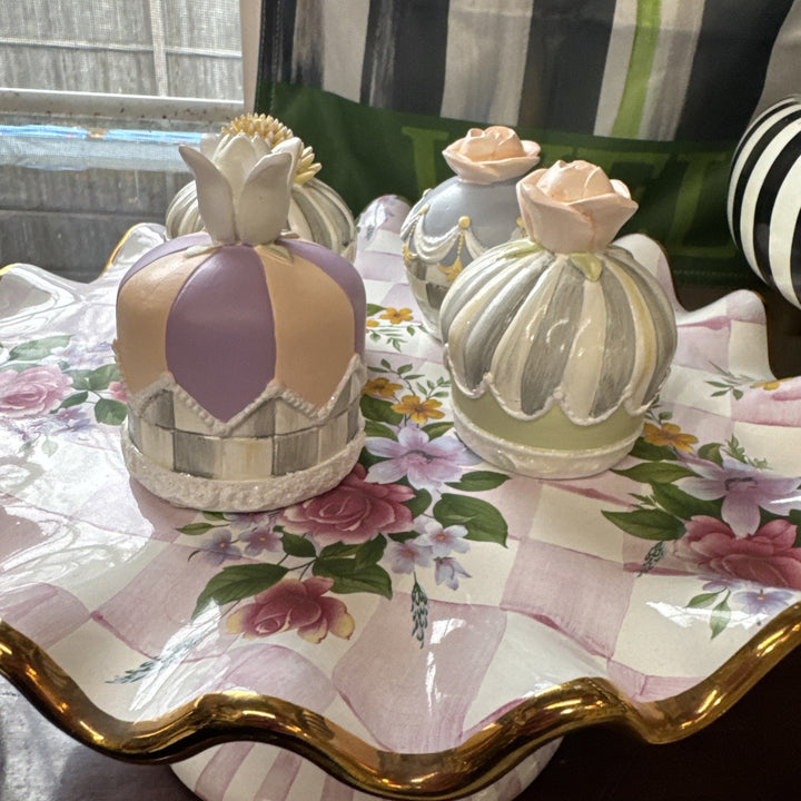 New Mackenzie Childs Cameo Collection Petit Fours, Set of 4 RETIRED