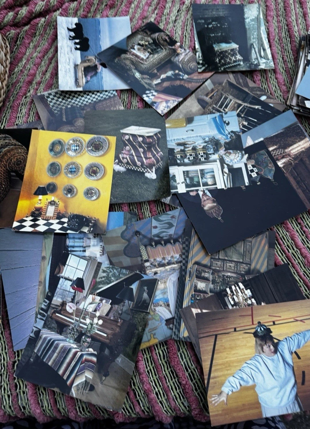 Huge Collection of Mackenzie-Childs Postcards RARE! More Than 115 In Wicker Box