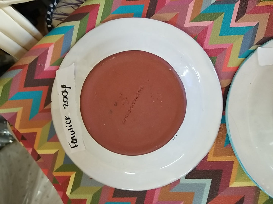 MacKenzie Childs Vintage  Fenwick Dessert Plate 8” 2004  vintage