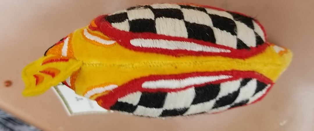 MACKENZIE CHILDS Courtly Check Yellow Fabric  Bird 8” Long And 6” Tall