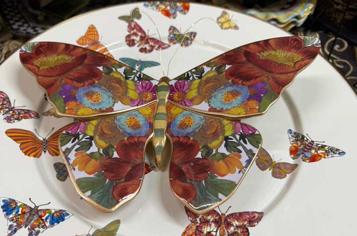 Mackenzie Childs Flower Market Large Butterfly Wall Hanging NIB