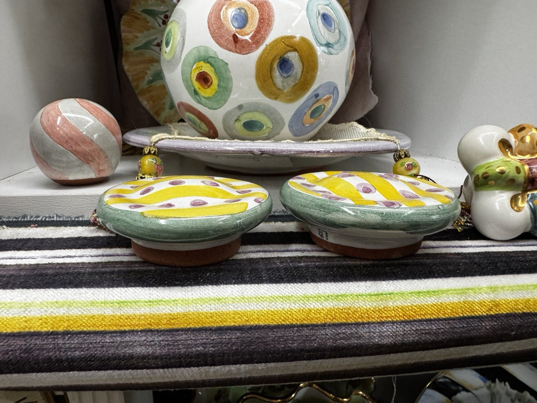 Mackenzie Childs Wallcourt One Bixley“  Knob-2.5”  Terracotta Made In Aurora