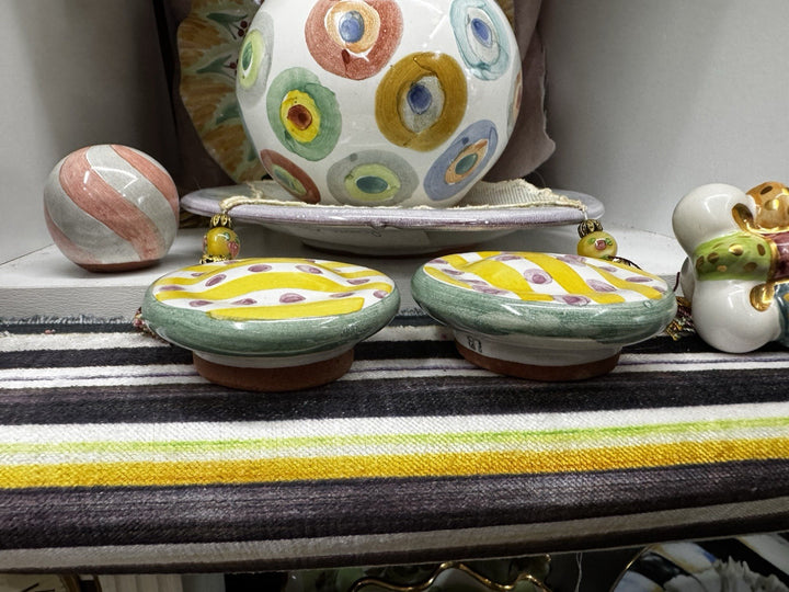 Mackenzie Childs Wallcourt One Bixley“  Knob-2.5”  Terracotta Made In Aurora