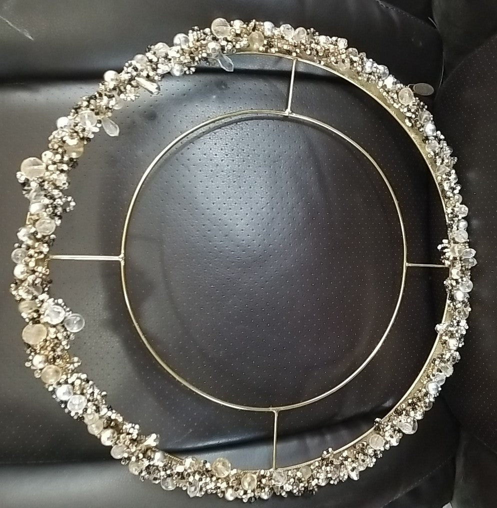 Mackenzie Childs  Precious Metals Beaded Charger Ring- Retired HTF